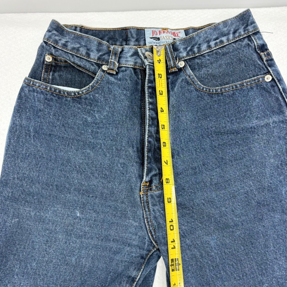 Vintage 90s Jordache Basics High Waisted Straight Leg Mom Jean Dark Wash Sz 9/10 - Picture 4 of 16